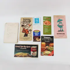 8-Pc Assorted Vintage Recipe Booklets Woman's Day Butterball Borden Campbell's