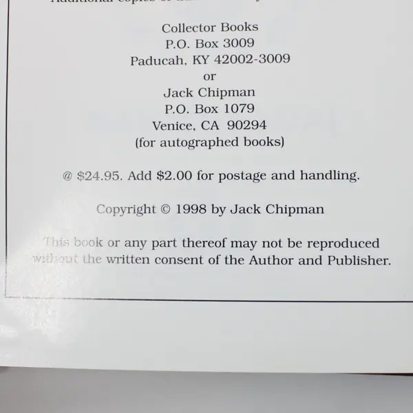 Collector's Encyclopedia of Bauer Pottery Identification & Values Jack Chipman
