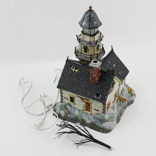 Department 56 Snow Village Halloween Shipwreck Lighthouse #55088 As-Is