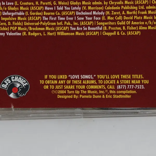 Turn Up The Music TUTM 2101-2 Love Songs CD Romantic Rose Cover