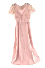 Vtg Marcy Hawkins Pink Strapless Maxi Dress Size M Formal Evening Wear