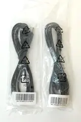 Lot of 2 USB 2.0 Type B to A Printer Cables 68.25" Long Black E315619