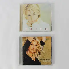 Lot of 2 Vintage Faith Hill CDs Breathe 1999 & Faith 1998 - Pre-Owned