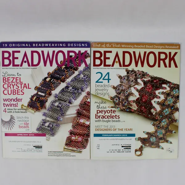 Lot of 2 Beadwork Magazine Feb/March & April/May 2013 
