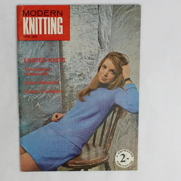 Vintage Modern Knitting Magazine Machine Knitting April 1969 Easter Knits