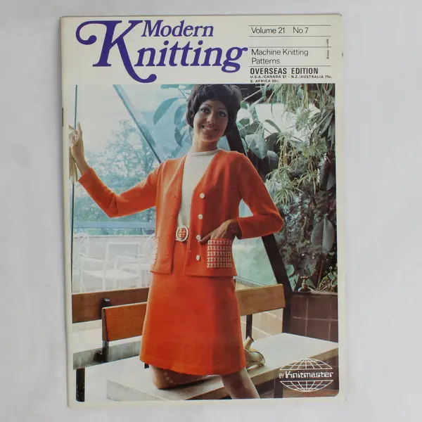 Vintage Modern Knitting Magazine Machine Knitting July 1971 With Tension Chart