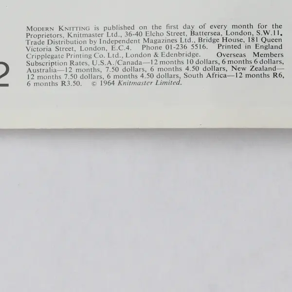 Vintage Modern Knitting Magazine Machine Knitting Sept 1971 With Tension Chart