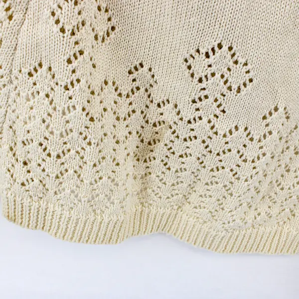 Liz Claiborne Solid Cream Color Long Sleeve Knit Sweater Cardigan Womens Size M