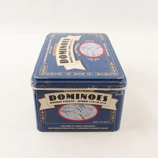 Cardinal Dominoes Double Twelve Jumbo Color Dot Tin 9512C