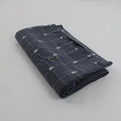 Lacoste Gray Blue King Pillowcase Alligator Grid Print