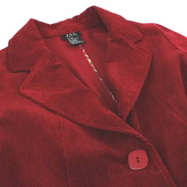 RQT Petite Red Corduroy Button-Down Blazer Size PS