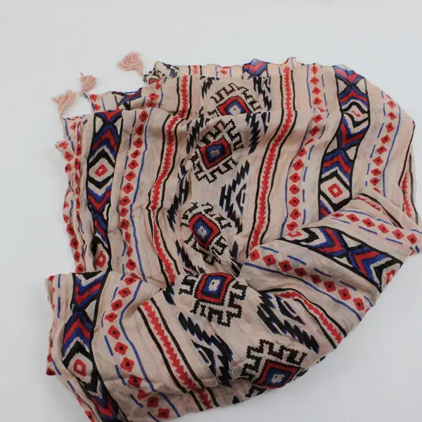 Lot of 3 Women's Sheer Lightweight Pink Mauve Southwestern Print Scarves