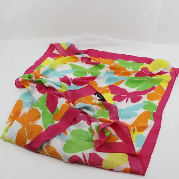 Jessica Simpson Women's Multicolor Butterfly Print Scarf 28x72