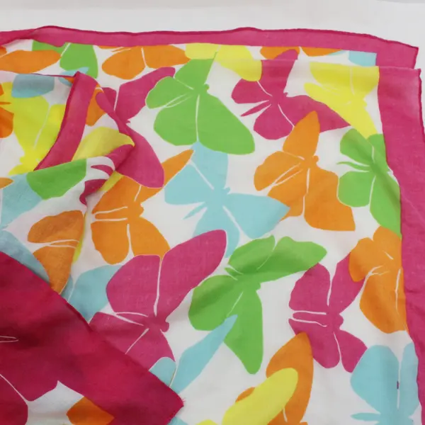 Jessica Simpson Women's Multicolor Butterfly Print Scarf 28x72