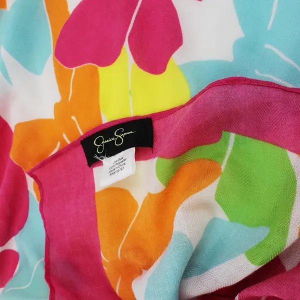 Jessica Simpson Women's Multicolor Butterfly Print Scarf 28x72