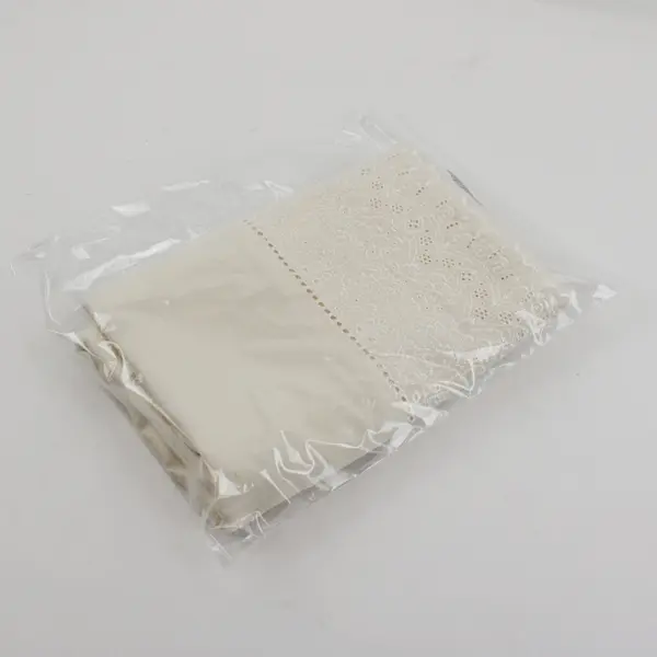 Britannica King Size Cotton Pillowcase Cream Cutwork Trim