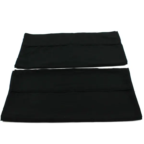 Set of 2 Solid Black King Size Pillowcases