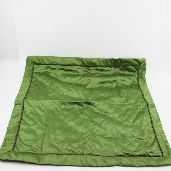 Set of 2 Olive Green Quilted Pillow Shams 26 x 26 Inch Bedding