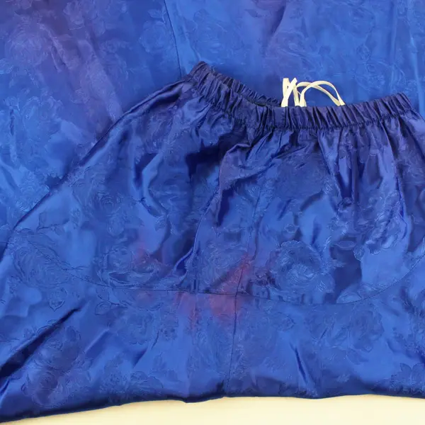 Vintage 1980s Bonnell Dress Co 2 Pc Royal Blue Set Women's Petite 6P FLAWED