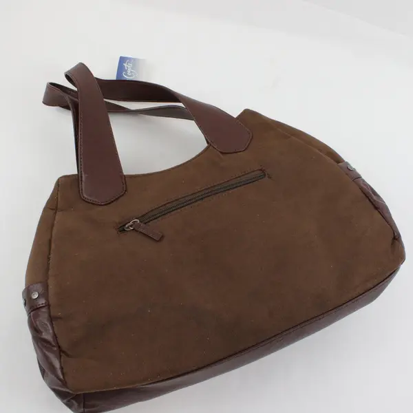 Jody Coyote Brown Suede Leather Studded Tote Bag