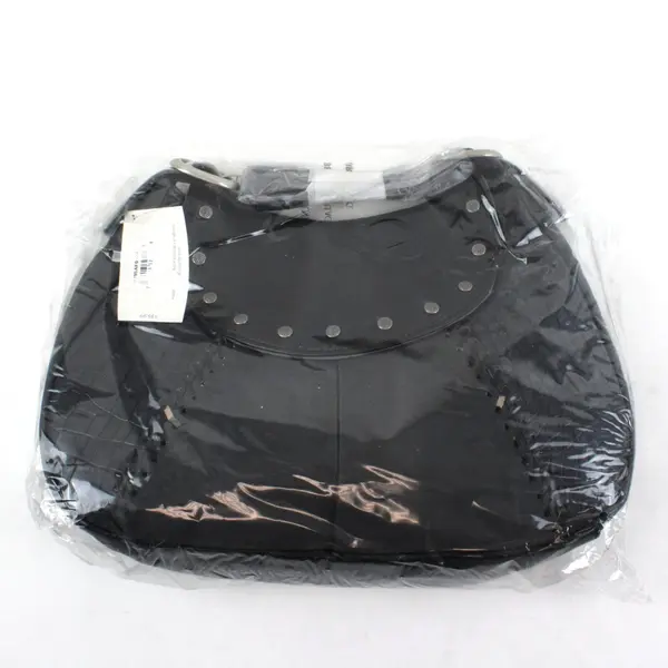 Jody Coyote Black Leather Hobo Shoulder Bag Silver Studs & Hardware