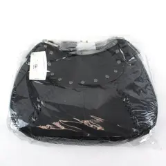 Jody Coyote Black Leather Hobo Shoulder Bag Silver Studs & Hardware