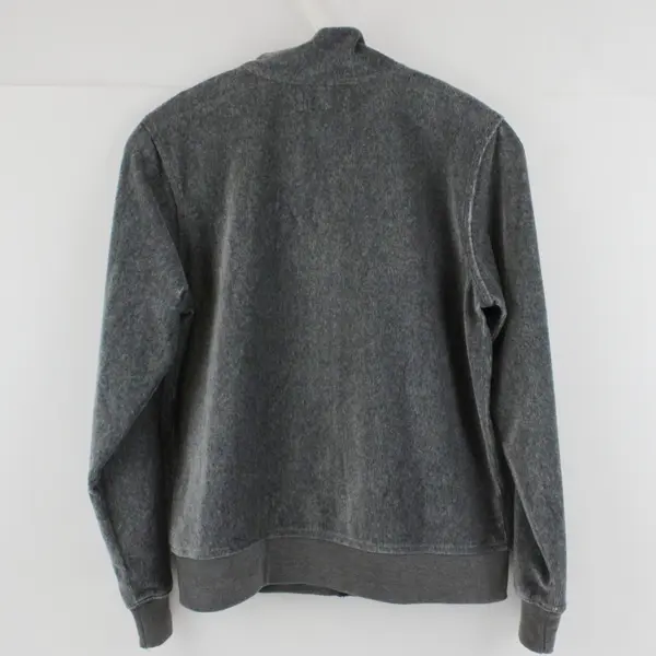 New York Laundry Women's Gray Ribbed Zip-Up Jacket Size PM