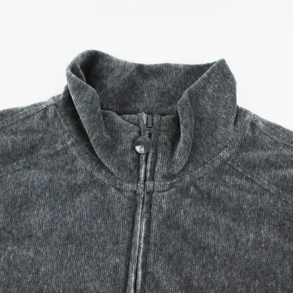 New York Laundry Women's Gray Ribbed Zip-Up Jacket Size PM