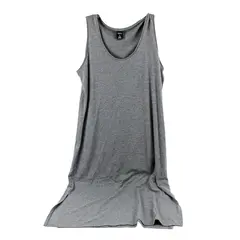 City Streets Women's Gray Cotton Blend Midi Tank Dress Medium