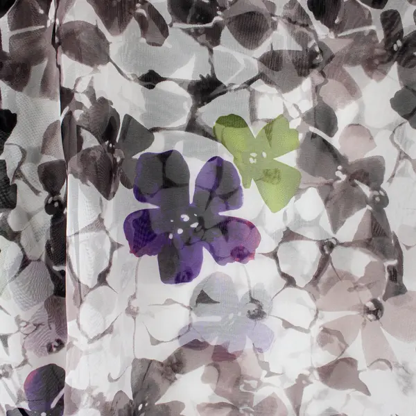 Quintessential Women's Small Sheer Floral Print Poncho Top