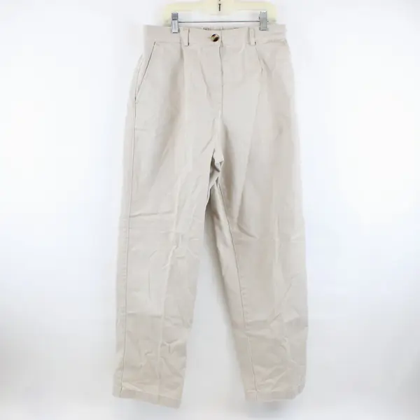 Lot of 3 L.L. Bean Women's 8P Beige Stretch-Waist Slacks Pants FLAWED