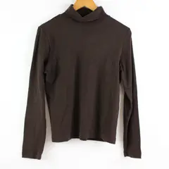 Cherokee Women's Medium Dark Brown Cotton Turtleneck Pullover Sweater