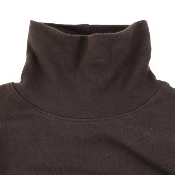 Cherokee Women's Medium Dark Brown Cotton Turtleneck Pullover Sweater