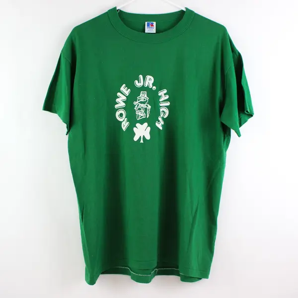 VTG Russell Athletic Olson Jr High Green Single Stitch T-Shirt L 42-44