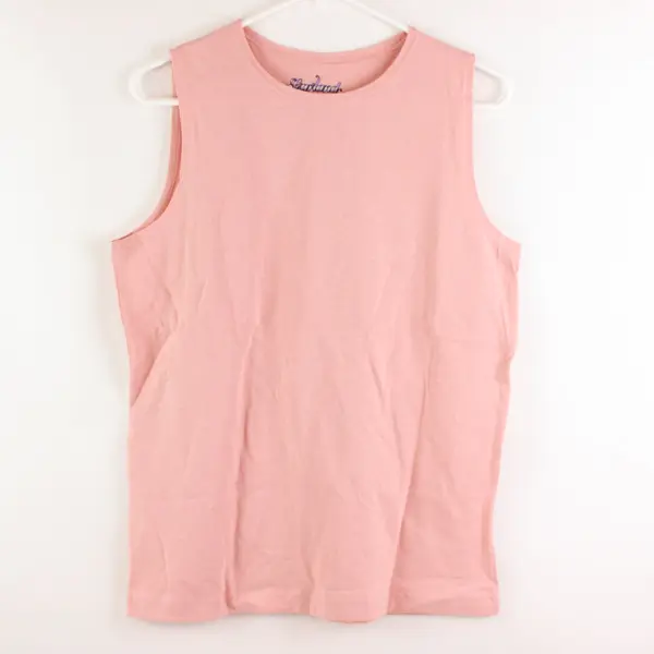 Garland Women's 100% Cotton Tank Top Light Pink Size Medium