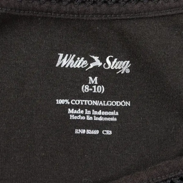 White Stag Women's Medium 8-10 Dark Brown Tank Top Crocheted Neckline