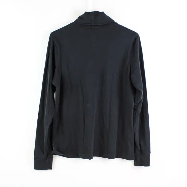 Cherokee Women's Black Cotton Turtleneck Sweater Size Medium