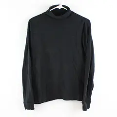 Cherokee Women's Solid Black Cotton Turtleneck Sweater Size Medium
