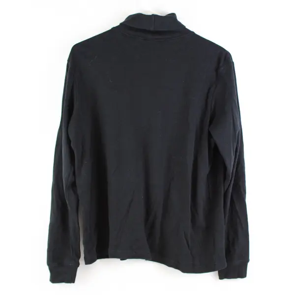 Cherokee Women's Solid Black Cotton Turtleneck Sweater Size Medium