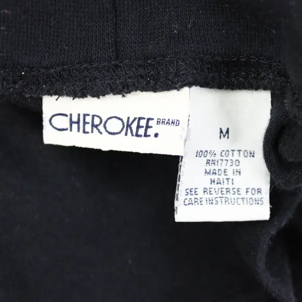 Cherokee Women's Solid Black Cotton Turtleneck Sweater Size Medium