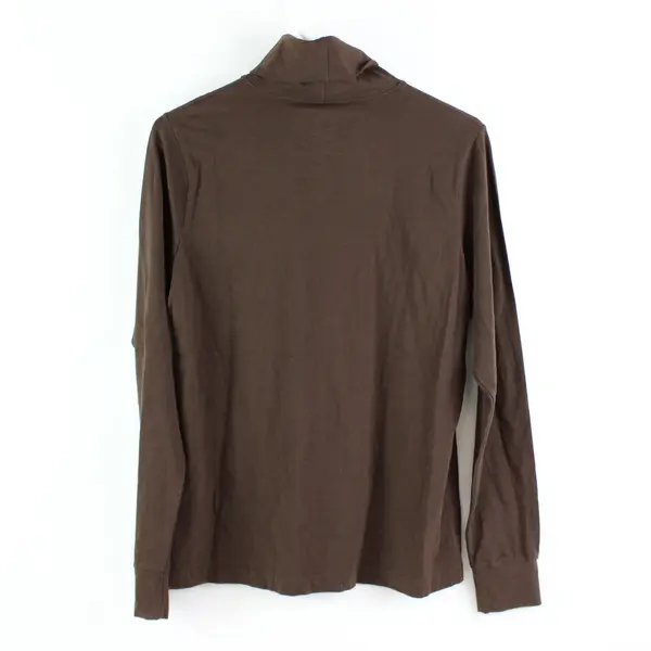 Cherokee Women's Medium Brown Cotton Turtleneck Pullover Sweater