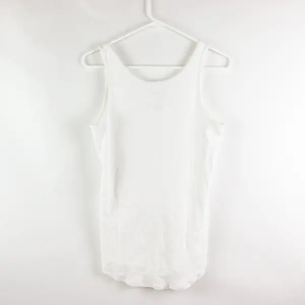 Sonoma Women's Ribbed Cotton Tank Top White Size Large
