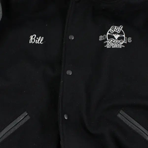 Dehen GSF Best In Fleet 2015 Men's 3X Black Faux Leather Wool Jacket FLAWED