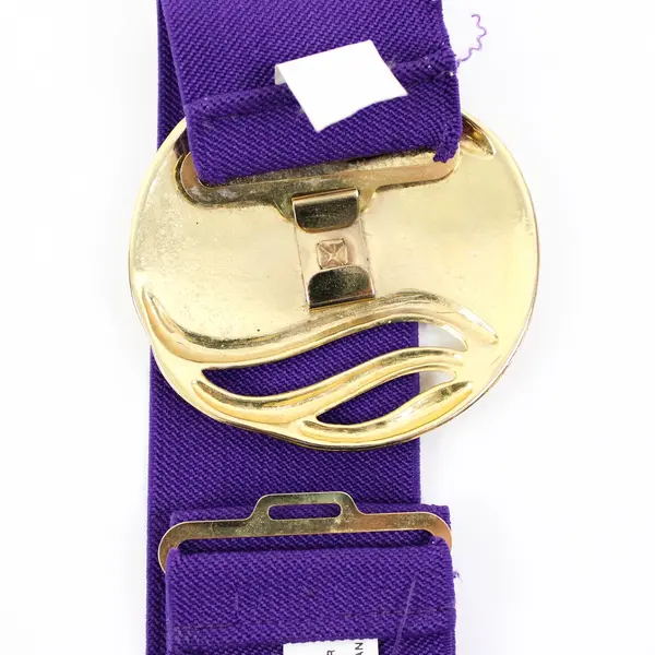 Circa Corporation Purple Stretch Belt M 70% Polyester/30% Rubber Gold Hardware