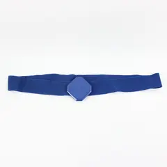 Vintage 1980s Women's Solid Blue Stretch Belt Large 41-48 in