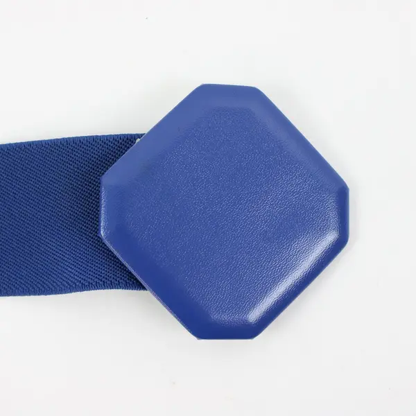 Vintage 1980s Women's Solid Blue Stretch Belt Large 41-48 in
