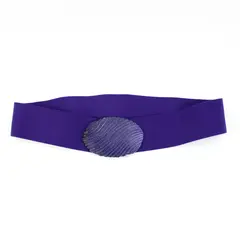 Vintage 1980s Purple Stretch Belt Women's Medium 25-28 Textured Buckle