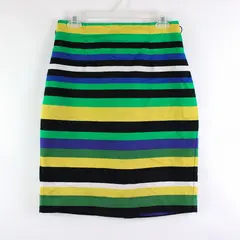 Worthington Women's Size 8 Multicolor Striped Knee Length Pencil Skirt