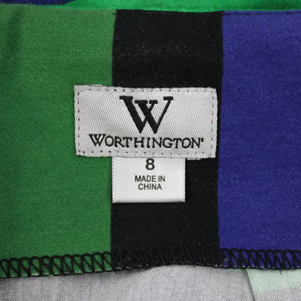Worthington Women's Size 8 Multicolor Striped Knee Length Pencil Skirt