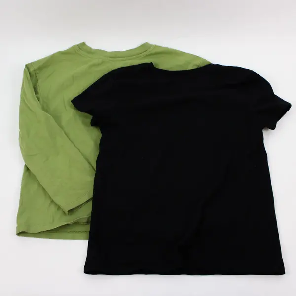 Lot of 2 Girls' dip / The Children's Place Nature T-Shirts Green Black Size 8